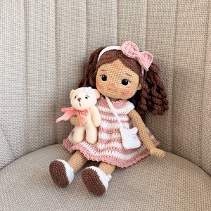 Amigurumi Mira baba - játék & sport - baba & babaház - öltöztethető baba - Meska.hu