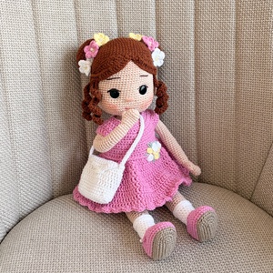 Amigurumi Linda baba - játék & sport - baba & babaház - öltöztethető baba - Meska.hu