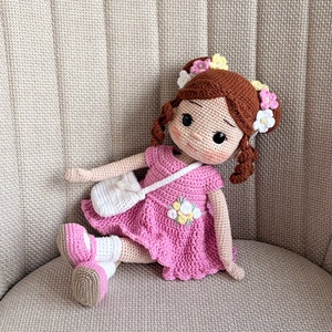 Amigurumi Linda baba - játék & sport - baba & babaház - öltöztethető baba - Meska.hu