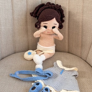 Amigurumi Joana baba - játék & sport - baba & babaház - öltöztethető baba - Meska.hu