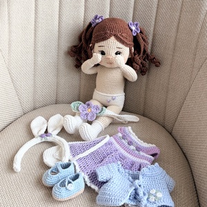 Amigurumi Lara baba - játék & sport - baba & babaház - öltöztethető baba - Meska.hu