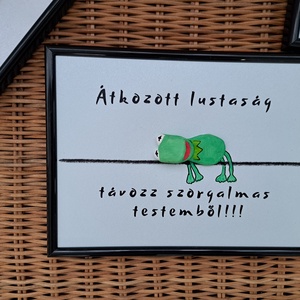 Mókás béka kép - otthon & életmód - dekoráció - kép & falikép - képkeret - Meska.hu