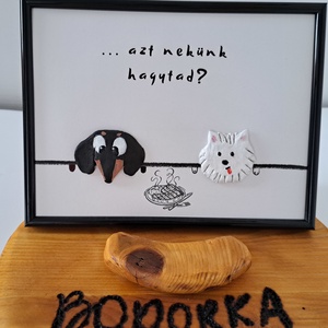Vicces kutyás kép - otthon & életmód - dekoráció - kép & falikép - képkeret - Meska.hu
