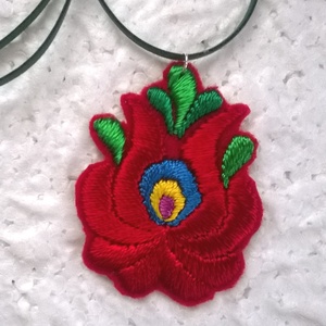 Matyó tulipán - ékszer - nyaklánc - medálos nyaklánc - Meska.hu