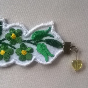 Hímzett karkötő - ékszer - karkötő - Meska.hu