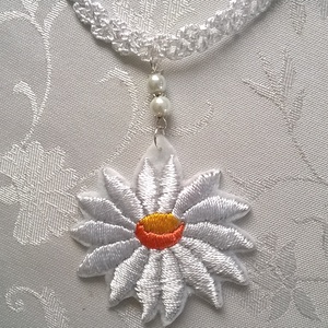 Margaréta, Ékszer, Nyaklánc, Medál, Ékszerkészítés, Hímzés, MESKA