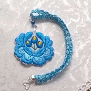 Kék  matyó virág - Meska.hu