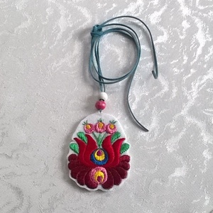 Matyó tulipán /nyaklánc/ - ékszer - nyaklánc - medálos nyaklánc - Meska.hu