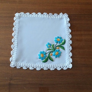 Türkiz virágok - otthon & életmód - dekoráció - asztal és polc dekoráció - asztaldísz - Meska.hu