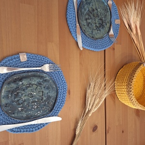 Horgolt tányéralátét - otthon & életmód - konyhafelszerelés, tálalás - tálalás - tányér- és poháralátét - Meska.hu