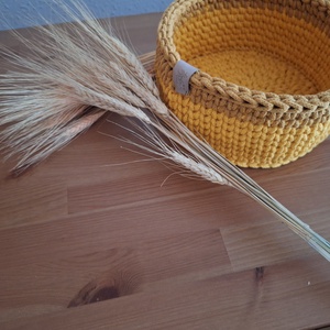 Horgolt kosár - otthon & életmód - tárolás & rendszerezés - tárolókosár - Meska.hu