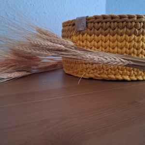 Horgolt kosár - otthon & életmód - tárolás & rendszerezés - tárolókosár - Meska.hu