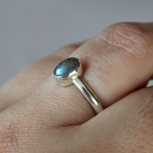Labradorit gyűrű ezüstből, Ékszer, Gyűrű, Szoliter gyűrű, Ékszerkészítés, Ötvös, MESKA