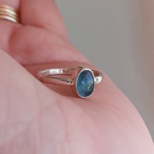 Kék ég - turmalin gyűrű ezüstből - Meska.hu