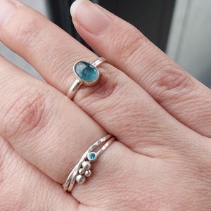 Kék ég - turmalin gyűrű ezüstből - ékszer - gyűrű - szoliter gyűrű - Meska.hu