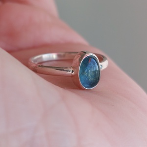 Kék ég - turmalin gyűrű ezüstből - ékszer - gyűrű - szoliter gyűrű - Meska.hu