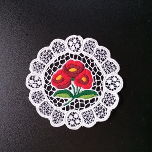 kalocsai  riseliős  alátét, Otthon & Életmód, Dekoráció, Asztal és polc dekoráció, Horgolt & Csipketerítő, Hímzés, MESKA