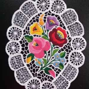 kalocsai  riseliős  alátét, Otthon & Életmód, Dekoráció, Asztal és polc dekoráció, Horgolt & Csipketerítő, Hímzés, MESKA