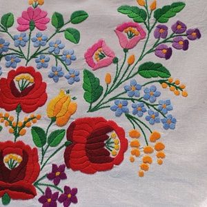 Kalocsai hímzett kötény - otthon & életmód - konyhafelszerelés, tálalás - konyhai textil - kötény - Meska.hu