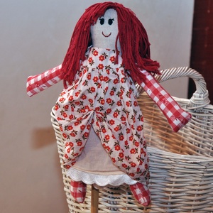 Dorottya - meggypiros hajjal + hajcsattal - játék & sport - baba & babaház - baba - Meska.hu