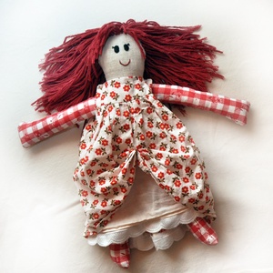 Dorottya - meggypiros hajjal + hajcsattal - játék & sport - baba & babaház - baba - Meska.hu