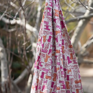 Hintakuckó - narancs és mályvaszínű cicákkal - játék & sport - hinta & kerti játék - Meska.hu