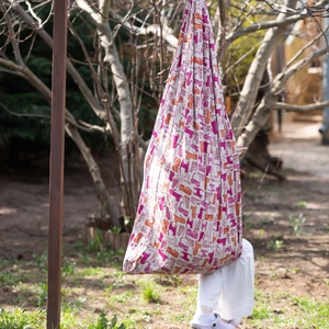 Hintakuckó - narancs és mályvaszínű cicákkal - játék & sport - hinta & kerti játék - Meska.hu