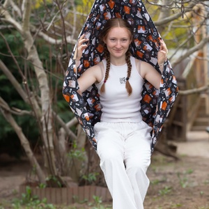 Hintakuckó cicákkal fekete-narancs-fehér - játék & sport - hinta & kerti játék - Meska.hu