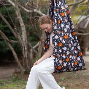 Hintakuckó cicákkal fekete-narancs-fehér - játék & sport - hinta & kerti játék - Meska.hu