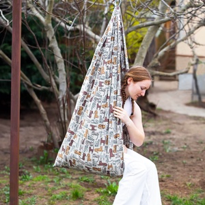 Hintakuckó - barna cicás - játék & sport - hinta & kerti játék - Meska.hu