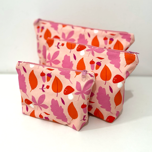 Őszi levél mintás pipere táska szett - táska & tok - neszesszer - Meska.hu