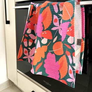 Őszi levél mintás konyhai kéztörlő - otthon & életmód - konyhafelszerelés, tálalás - konyhai textil - konyharuha & törlőkendő - Meska.hu
