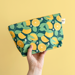 Lemon Garden - citromos pipere táska, Táska & Tok, Neszesszer, Varrás, MESKA