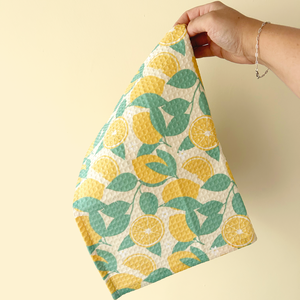Lemon Garden - kávés kéztörlő - otthon & életmód - konyhafelszerelés, tálalás - konyhai textil - konyharuha & törlőkendő - Meska.hu
