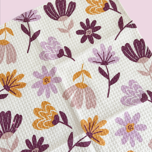 Fall Flowers - őszi virágok kéztörlő - otthon & életmód - konyhafelszerelés, tálalás - konyhai textil - konyharuha & törlőkendő - Meska.hu