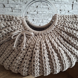 Horgolt kosár táska - Meska.hu