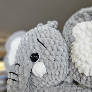 szürke elefánt  - játék & sport - plüssállat & játékfigura - elefánt - Meska.hu