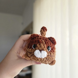 cica - barna-sötétbarna, Játék & Sport, Plüssállat & Játékfigura, Cica, Horgolás, MESKA