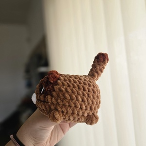 cica - barna-sötétbarna - játék & sport - plüssállat & játékfigura - cica - Meska.hu