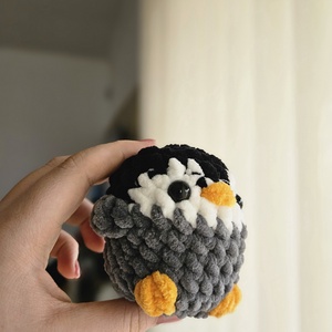 mini pingvin - szürke - játék & sport - plüssállat & játékfigura - pingvin - Meska.hu