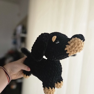 tacsi - fekete - játék & sport - plüssállat & játékfigura - kutya - Meska.hu