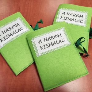 Textil mesekönyv - A három kismalac  - játék & sport - bábok - ujjbáb - Meska.hu