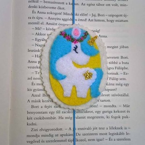 Unikornis könyvjelző-kék - könyv & zene - könyvjelző - Meska.hu