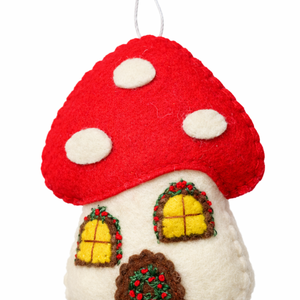 Gomba karácsonyfadísz, Karácsony, Karácsonyi lakásdekoráció, Karácsonyfadíszek, Varrás, MESKA