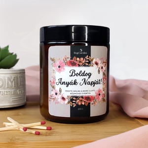 Anyák Napi Kézműves gyertya 200g, Ajándék anyának, mamának, dédinek - otthon & életmód - gyertya, illat, aroma - gyertya - Meska.hu