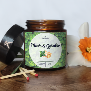 Menta Gyömbér Illatgyertya 120g, Otthon & Életmód, Gyertya, illat, aroma, Gyertya, Gyertya-, mécseskészítés, Mindenmás, MESKA
