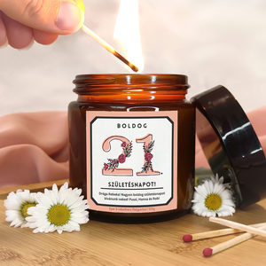 Egyedi Születésnapi Ajándék Gyertya 120g, Ajándék barátnőnek, kollégának, szülőnek - otthon & életmód - gyertya, illat, aroma - gyertya - Meska.hu