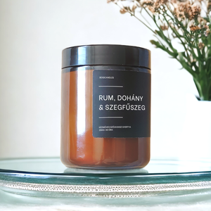 Rum, Dohány és Szegfűszeg Illatgyertya-200g, Kézműves illatgyertya  - otthon & életmód - gyertya, illat, aroma - gyertya - Meska.hu