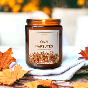 Őszi Napsütés Illatgyertya -200g 120g, Őszi Szójaviasz gyertya, Otthon & Életmód, Gyertya, illat, aroma, Gyertya, Gyertya-, mécseskészítés, MESKA