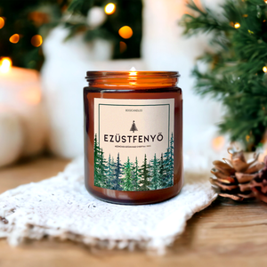 Ezüstfenyő Illatgyertya -200g 120g, Karácsonyfa illatú szójaviasz gyertya - Meska.hu